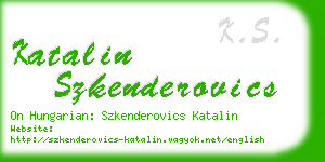 katalin szkenderovics business card